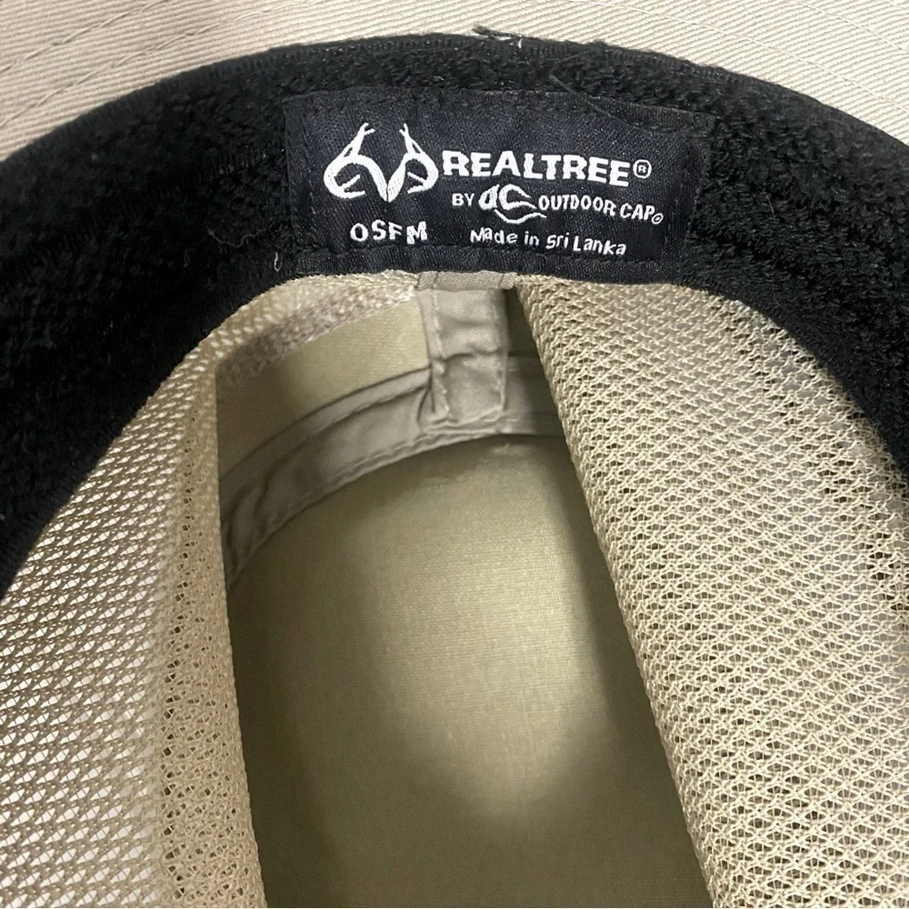 Realtree Stiff Wide Brim Safari Hat with Mesh Crown Unisex Size OSFM
